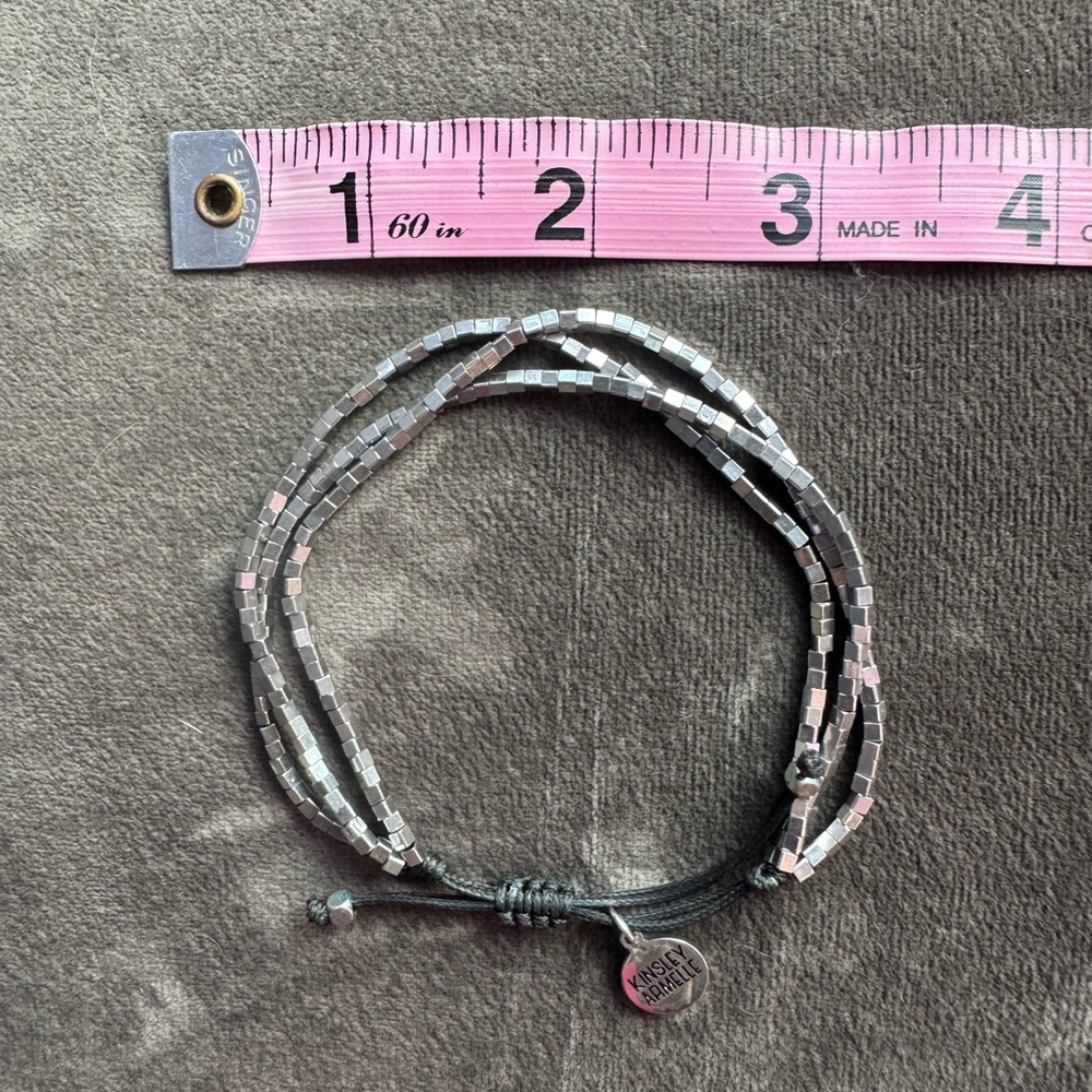 Kinsley Armelle Silver and Gray Bracelet Set of 4 - Picture 4 of 5